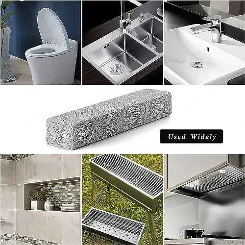 Lenicany 12Pack hojatxona tozalash uchun Pemza toshi Bowl Stick, qattiq suv halqalarini, kaltsiy birikmalarini va dog'larni kuchli tozalaydi, hojatxona, vanna, oshxona lavabosi, grilni tozalash uchun mos keladi - 5