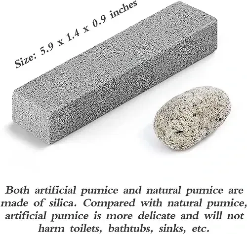 Lenicany 12Pack Pumice Stone for Toilet Cleaning Bowl Stick,Powerfully Cleans Hard Water Rings, Calcium Buildup & Stains, Suitable for Cleaning Toilet, Bathtubs, Kitchen Sink, Grill - 4