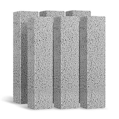 Lenicany 6Pack Pumice Stone for Toilet Cleaning Bowl Stick,Powerfully Cleans Hard Water Rings, Calcium Buildup & Stains, Suitable for Cleaning Toilet, Bathtubs, Kitchen Sink, Grill - 1