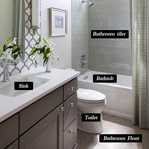 Lenicany 6Pack hojatxona tozalash uchun pemza toshi tayoqchasi, qattiq suv halqalarini, kaltsiy yig'indisini va dog'larni kuchli tozalaydi, hojatxona, vanna, oshxona lavabosi, grilni tozalash uchun mos - 5