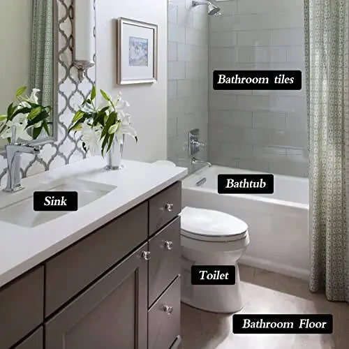 Lenicany 6Pack hojatxona tozalash uchun pemza toshi tayoqchasi, qattiq suv halqalarini, kaltsiy yig'indisini va dog'larni kuchli tozalaydi, hojatxona, vanna, oshxona lavabosi, grilni tozalash uchun mos - 5