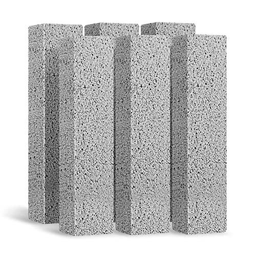 Lenicany 6Pack Pumice Stone for Toilet Cleaning Bowl Stick,Powerfully Cleans Hard Water Rings, Calcium Buildup & Stains, Suitable for Cleaning Toilet, Bathtubs, Kitchen Sink, Grill - Lenicany