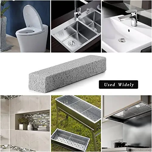 Lenicany 6Pack Pumice Stone for Toilet Cleaning Bowl Stick,Powerfully Cleans Hard Water Rings, Calcium Buildup & Stains, Suitable for Cleaning Toilet, Bathtubs, Kitchen Sink, Grill - 2