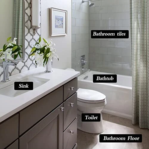 Lenicany 6Pack Pumice Stone for Toilet Cleaning Bowl Stick,Powerfully Cleans Hard Water Rings, Calcium Buildup & Stains, Suitable for Cleaning Toilet, Bathtubs, Kitchen Sink, Grill - 5