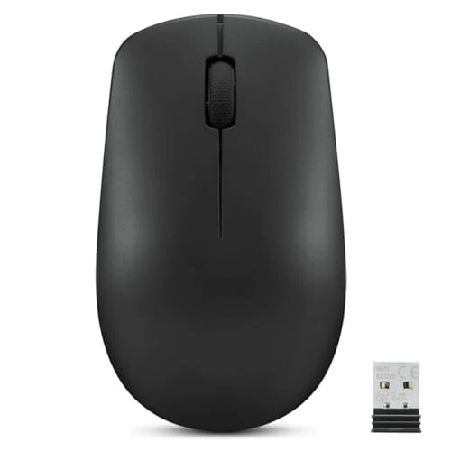 Lenovo 530 Wireless Mouse – Full Size Computer Mouse for PC, Laptop, Windows Computer - 2.4 GHz Nano USB Receiver - Ambidextrous Design - 12 Months Battery Life – Cordless - LENOVO