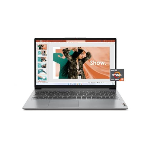 Lenovo IdeaPad 1 Laptop, 15.6” FHD Display, AMD Ryzen 5 5500U, 8GB RAM, 512GB SSD, Windows 11 Home, 720p Camera w/Privacy Shutter, Smart Noise Cancelling, Cloud Grey - 2