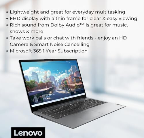 Lenovo IdeaPad 1 Öğrenci Dizüstü Bilgisayarı, 15.6