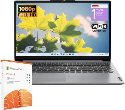 Lenovo IdeaPad 1 Student Laptop, Intel Dual Core Processor, 20GB RAM, 1TB SSD + 128GB eMMC, 15.6