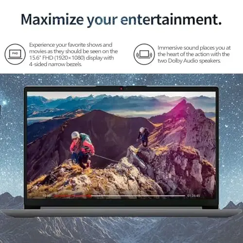 Lenovo IdeaPad 2025 Laptop, 15.6” FHD Anti-Glare, Intel 4-Core CPU, 20GB RAM, 1TB SSD, Wi-Fi 6, 10HR Battery, Win11, 1 Yr ADP + Office 365 w/1TB Cloud Storage, Student & Home Use, w/Cooler Bundle - 1