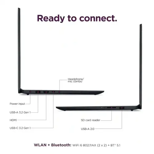 Lenovo IdeaPad Slim 3 Chromebook - 2024 - Yengil noutbuk - Waves MaxxAudio® dinamiklari - 14