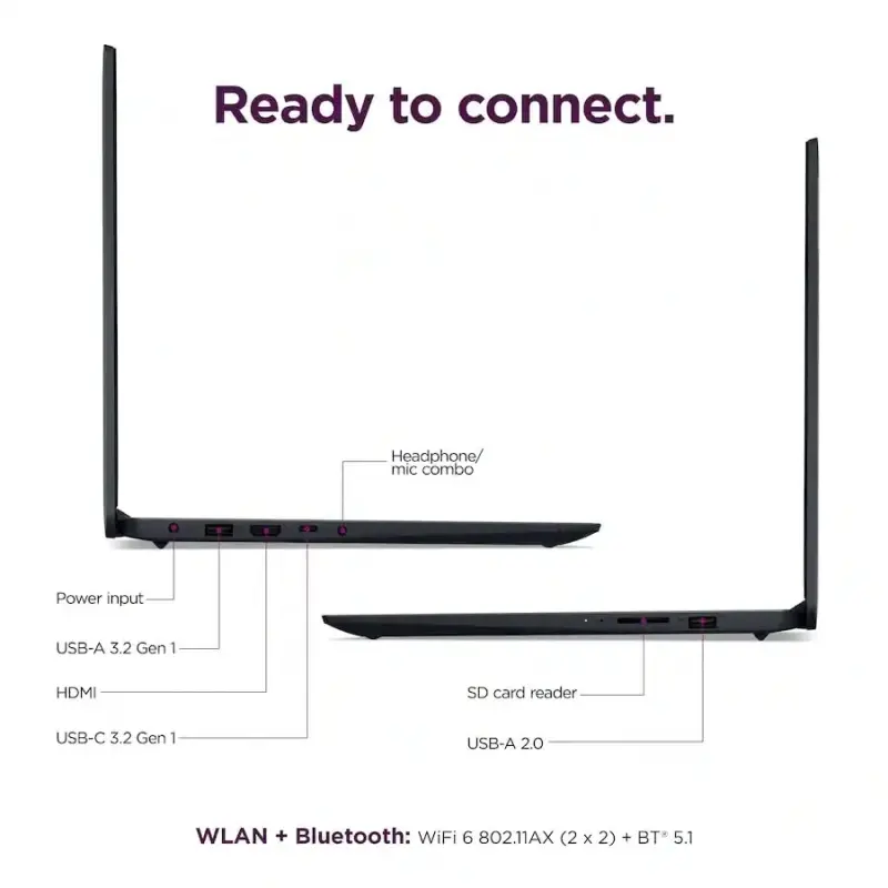 Lenovo IdeaPad Slim 3 Chromebook - 2024 - Yengil noutbuk - Waves MaxxAudio® dinamiklari - 14