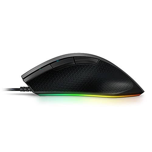 Lenovo Legion M500 RGB Gaming Mouse, Up to 16000 DPI 50G 400Ips, 7 Programmable Buttons, 3 ZONE 16.8Milion Colors RGB, 10G optional Magnet Weight, 3 Onboard Profile, 50 Million L/R Button Durability - 5