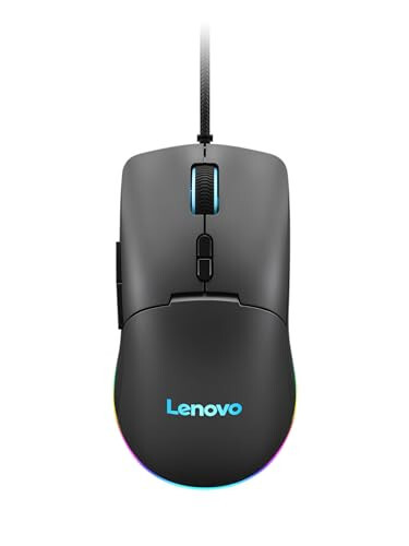 Lenovo M210 RGB Simli O'yin Sichqonchasi Kompyuter, Noutbuk, Windows va Chrome OS bilan mos keladi - 3 Zonali RGB, 8000 DPI Sozlanishi Sensor, 7 Dasturlash mumkin bo'lgan Tugmalar – O'yinchi Uchun Kaft Tutqich Sichqonchasi (Qora) - 2