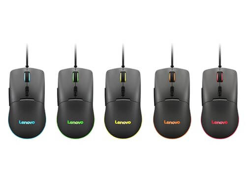 Lenovo M210 RGB Wired Gaming Mouse for PC, Laptop, Computer with Windows & Chrome OS - 3 Zone RGB, 8000 DPI Adjustable Sensor, 7 Programmable Buttons – Palm Grip Mouse for Gamers (Black) - 7