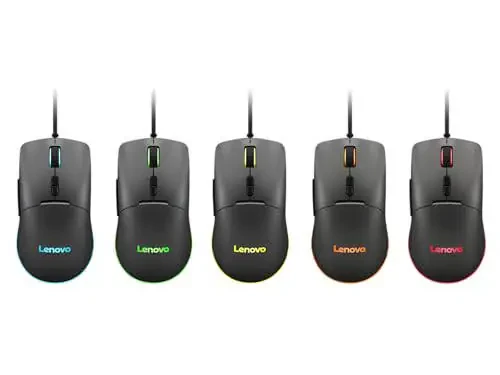 Lenovo M210 RGB Wired Gaming Mouse for PC, Laptop, Computer with Windows & Chrome OS - 3 Zone RGB, 8000 DPI Adjustable Sensor, 7 Programmable Buttons – Palm Grip Mouse for Gamers (Black) - 2
