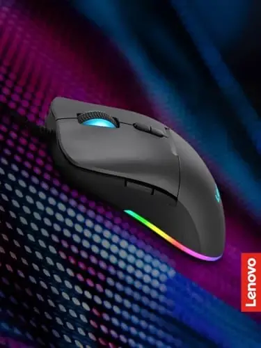 Lenovo M210 RGB Wired Gaming Mouse for PC, Laptop, Computer with Windows & Chrome OS - 3 Zone RGB, 8000 DPI Adjustable Sensor, 7 Programmable Buttons – Palm Grip Mouse for Gamers (Black) - 6