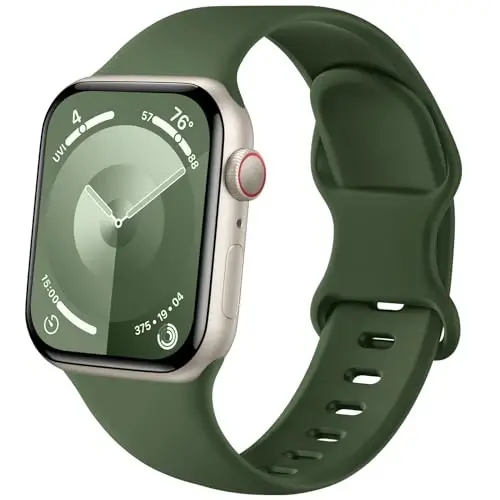 Lenrao Sport Band Compatible with Apple Watch Band 44mm 45mm 46mm 40mm 42mm 38mm 41mm 49mm, Soft Silicone Waterproof Replacement Strap for iWatch Watch Series 11 10 9 8 7 6 5 4 3 2 1 SE Ultra Women Men 