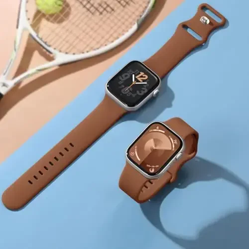 Lenrao Apple Watch SE Bands bilan mos keladi, Sport Silikon sozlanishi bilaguzuk Apple Watch Bands 46mm 44mm 45mm 42mm 49mm erkaklar uchun/iWatch bands Series 10/9/8/7/6/5/4/3/2/1 SE Ultra bilan mos keladi - 6