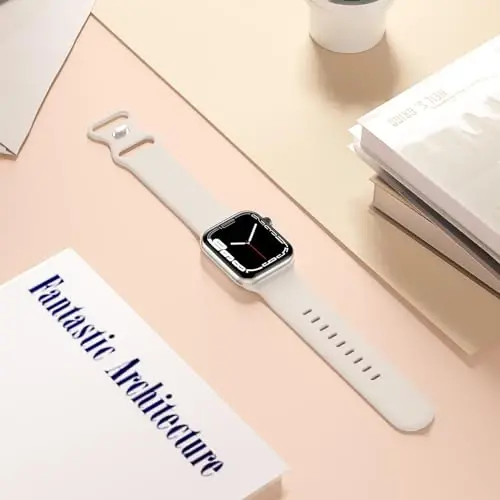 Lenrao, Apple Watch SE Kordonları ile Uyumlu, Nefes Alabilen Spor Silikon Bileklik, Apple Watch Kordonları 44mm 45mm 46mm 42mm 49mm Erkek/iWatch kordonları Seri 10/9/8/7/6/5/4/3/2/1 SE Ultra ile Uyumlu - 5
