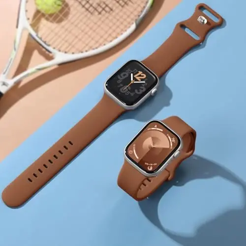 Lenrao Apple Watch SE Kordonları ile Uyumlu,Spor Silikon Ayarlanabilir Bileklik,Apple Watch Kordonları 46mm 44mm 45mm 42mm 49mm Erkek/iWatch kordonları Seri 10/9/8/7/6/5/4/3/2/1 SE Ultra ile Uyumlu - 6