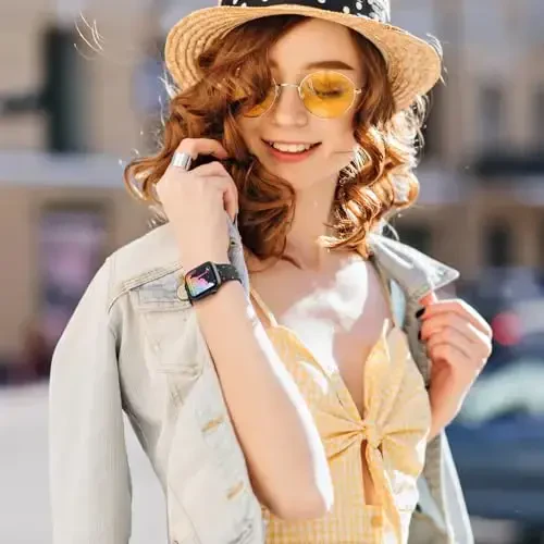 Lenrao Compatible with Apple Watch Bands 42mm 40mm 38mm 41mm for Women,Silicone Sport Waterproof Adjustable Straps for iWatch Bands Watch Series 10/9/8/7/6/5/4/3/2/1 SE Ultra - 2