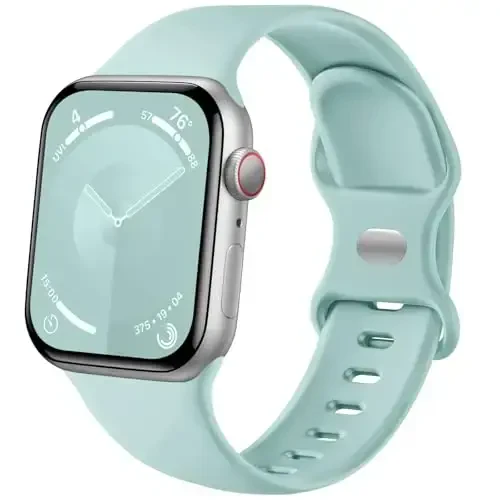 Lenrao Compatible with iWatch Bands for Women, Breathable Sport Silicone Adjustable Wristband Compatible with Apple Watch Bands 42mm 40mm 38mm 41mm for Women Watch Series 10/9/8/7/6/5/4/3/2/1 SE Ultra 
