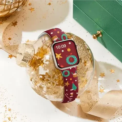 Lenrao Compatible with iWatch Bands for Women, Breathable Sport Silicone Adjustable Wristband Compatible with Apple Watch Bands 42mm 40mm 38mm 41mm for Women Watch Series 10/9/8/7/6/5/4/3/2/1 SE Ultra - 4