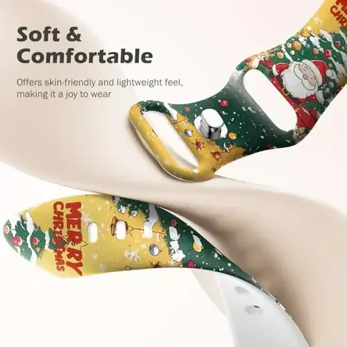 Lenrao Compatible with iWatch Bands for Women, Breathable Sport Silicone Adjustable Wristband Compatible with Apple Watch Bands 42mm 40mm 38mm 41mm for Women/Series 10/9/8/7/6/5/4/3/2/1 SE Ultra - 3