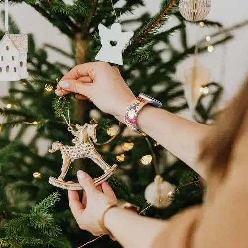 Lenrao Compatible with iWatch Bands for Women, Breathable Sport Silicone Adjustable Wristband Compatible with Apple Watch Bands 42mm 40mm 38mm 41mm for Women/Series 10/9/8/7/6/5/4/3/2/1 SE Ultra - 5