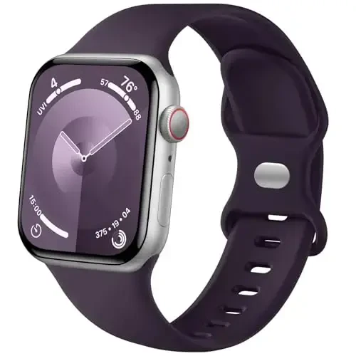 Lenrao Compatible with iWatch Bands for Women, Breathable Sport Silicone Adjustable Wristband Compatible with Apple Watch Bands 42mm 40mm 38mm 41mm for Women/Watch Series 10/9/8/7/6/5/4/3/2/1 SE Ultra - 1