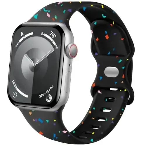 Lenrao erkaklar uchun Apple Watch Bands 46mm 45mm 44mm 42mm bilan mos keladi,Silikon Sport Suvga chidamli sozlanishi iWatch bands soat tasmalari Series 10/9/8/7/6/5/4/3/2/1 SE Ultra 