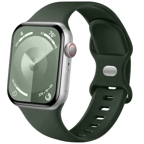 Lenrao Sport Band Compatible with Apple Watch Band 44mm 45mm 46mm 40mm 42mm 38mm 41mm 49mm, Soft Silicone Waterproof Replacement Strap for iWatch Watch Series 11 10 9 8 7 6 5 4 3 2 1 SE Ultra Women Men - 1