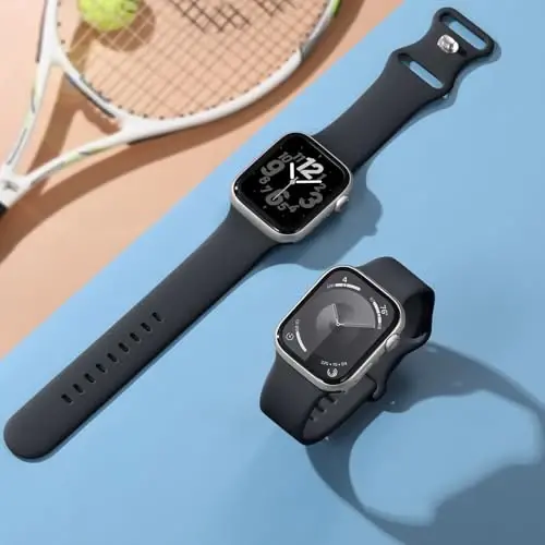 Lenrao Sport Band Compatible with Apple Watch Band 44mm 45mm 46mm 40mm 42mm 38mm 41mm 49mm, Soft Silicone Waterproof Replacement Strap for iWatch Watch Series 11 10 9 8 7 6 5 4 3 2 1 SE Ultra Women Men - 6