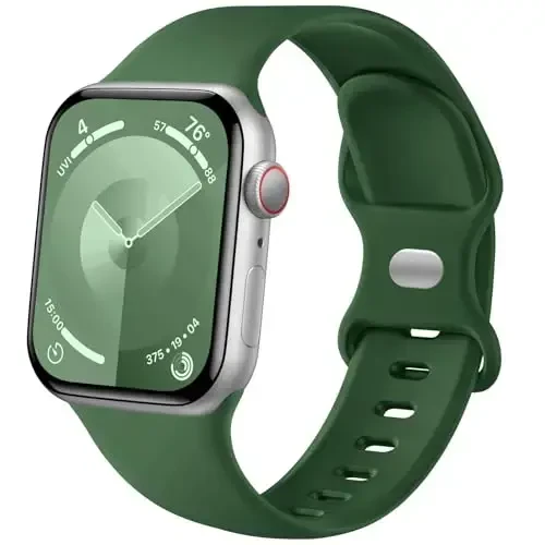 Lenrao Compatible with Apple Watch Bands for Men,Compatible with Apple Watch Bands 46mm 44mm 45mm 42mm 49mm,Silicone Sport Waterproof Adjustable Straps for iWatch bands 