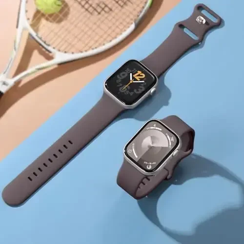 Lenrao iWatch Bands 46mm 44mm 45mm 42mm 49mm bilan mos keladi, Nafas oladigan Sport Silikon Sozlanishi Bilakuzuk Apple Watch Series 10/9/8/7/6/5/4/3/2/1 SE Ultra bilan mos keladi - 5