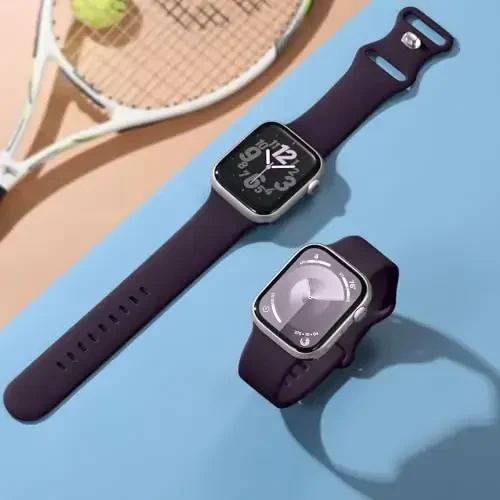 Lenrao iWatch tasmalari bilan mos keladi, nafas oladigan sport silikon sozlanishi bilaguzuk Apple Watch tasmalari 44mm 45mm 46mm 42mm 49mm erkaklar/soat seriyasi 10/9/8/7/6/5/4/3/2/1 SE Ultra bilan mos keladi - 6