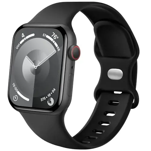 Lenrao Sport Band Compatible with Apple Watch Band 44mm 45mm 46mm 40mm 42mm 38mm 41mm 49mm, Soft Silicone Waterproof Replacement Strap for iWatch Watch Series 11 10 9 8 7 6 5 4 3 2 1 SE Ultra Women Men - LENRAO (1)