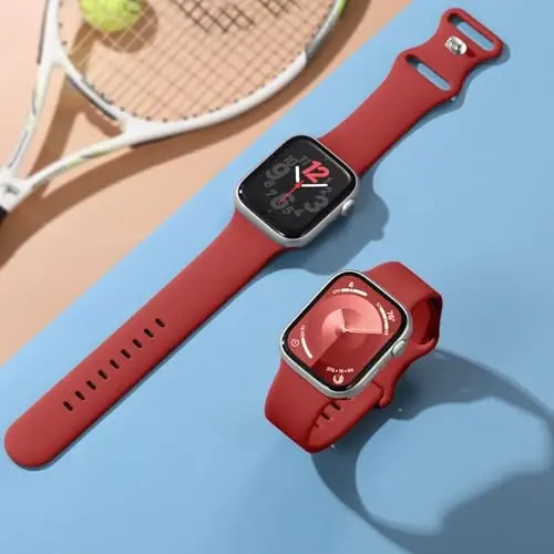 Lenrao Compatible with Apple Watch Bands for Women 42mm 40mm 38mm 41mm,Soft Sport Silicone Band Compatible with iWatch Bands/Apple Watch Series 10/9/8/7/6/5/4/3/2/1 SE Ultra for Women - 2