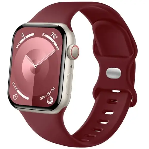 Lenrao Sport Band Compatible with Apple Watch Band 44mm 45mm 46mm 40mm 42mm 38mm 41mm 49mm, Soft Silicone Waterproof Replacement Strap for iWatch Watch Series 11 10 9 8 7 6 5 4 3 2 1 SE Ultra Women Men 