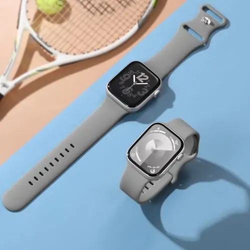 Lenrao Sport Band Compatible with Apple Watch Band 44mm 45mm 46mm 40mm 42mm 38mm 41mm 49mm, Soft Silicone Waterproof Replacement Strap for iWatch Watch Series 11 10 9 8 7 6 5 4 3 2 1 SE Ultra Women Men - 5