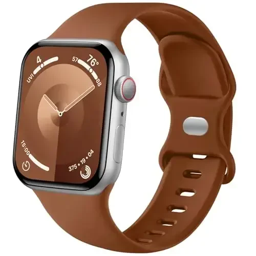 Lenrao Sport Band Compatible with Apple Watch Band 44mm 45mm 46mm 40mm 42mm 38mm 41mm 49mm, Soft Silicone Waterproof Replacement Strap for iWatch Watch Series 11 10 9 8 7 6 5 4 3 2 1 SE Ultra Women Men - 1