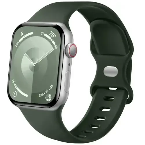 Lenrao Совместим с ремешками Apple Watch для мужчин, мягкий спортивный силиконовый ремешок, совместимый с ремешками Apple Watch 46 мм 44 мм 45 мм 42 мм 49 мм/для ремешков iWatch для мужчин/для Watch серий 10/9/8/7/6/5/4/3/2/1 SE Ultra - 1