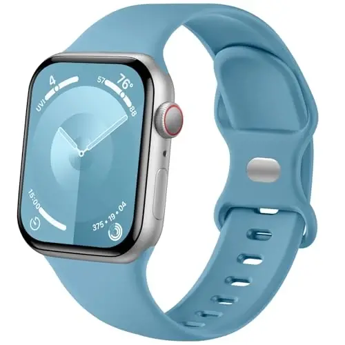 Lenrao Sport Band Compatible with Apple Watch Band 44mm 45mm 46mm 40mm 42mm 38mm 41mm 49mm, Soft Silicone Waterproof Replacement Strap for iWatch Watch Series 11 10 9 8 7 6 5 4 3 2 1 SE Ultra Women Men 