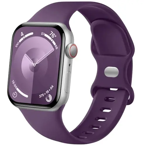 Lenrao Sport Band Compatible with Apple Watch Band 44mm 45mm 46mm 40mm 42mm 38mm 41mm 49mm, Soft Silicone Waterproof Replacement Strap for iWatch Watch Series 11 10 9 8 7 6 5 4 3 2 1 SE Ultra Women Men 