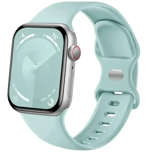 Lenrao Sport Band Compatible with Apple Watch Band 44mm 45mm 46mm 40mm 42mm 38mm 41mm 49mm, Soft Silicone Waterproof Replacement Strap for iWatch Watch Series 11 10 9 8 7 6 5 4 3 2 1 SE Ultra Women Men - 1