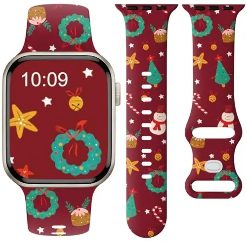 Lenrao Sport Band Compatible with Apple Watch Band 44mm 45mm 46mm 40mm 42mm 38mm 41mm 49mm, Soft Silicone Waterproof Replacement Strap for iWatch Watch Series 11 10 9 8 7 6 5 4 3 2 1 SE Ultra Women Men - 1