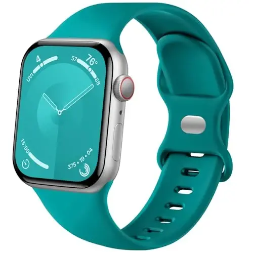 Lenrao Sport Band Compatible with Apple Watch Band 44mm 45mm 46mm 40mm 42mm 38mm 41mm 49mm, Soft Silicone Waterproof Replacement Strap for iWatch Watch Series 11 10 9 8 7 6 5 4 3 2 1 SE Ultra Women Men - 1