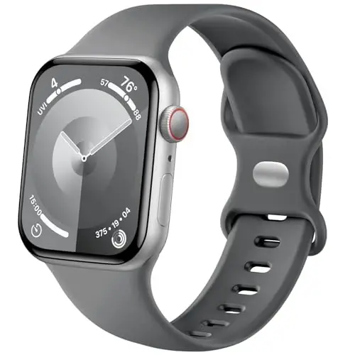 Lenrao Sport Band Compatible with Apple Watch Band 44mm 45mm 46mm 40mm 42mm 38mm 41mm 49mm, Soft Silicone Waterproof Replacement Strap for iWatch Watch Series 11 10 9 8 7 6 5 4 3 2 1 SE Ultra Women Men 