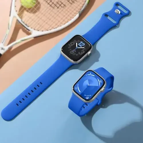 Lenrao Sport Band Compatible with Apple Watch Bands 40mm 38mm 41mm 42mm for Women,Silicone Adjustable Waterproof Strap Replacement Compatible with iWatch Bands/Series 10/9/8/7/6/5/4/3/2/1 SE Ultra - 6