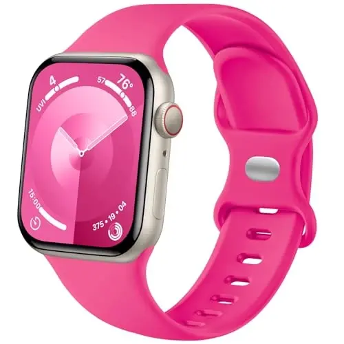 Lenrao Sport Band Compatible with Apple Watch Band 44mm 45mm 46mm 40mm 42mm 38mm 41mm 49mm, Soft Silicone Waterproof Replacement Strap for iWatch Watch Series 11 10 9 8 7 6 5 4 3 2 1 SE Ultra Women Men 